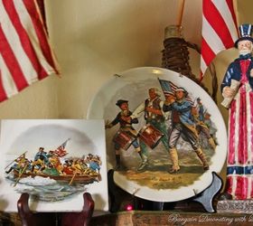 uncle sam is visiting our mantel, fireplaces mantels, living room ideas, patriotic decor ideas, seasonal holiday decor