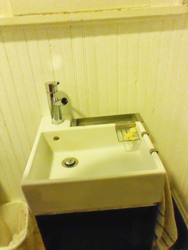 cabinet turned bathroom sink, bathroom ideas, kitchen cabinets, repurposing upcycling