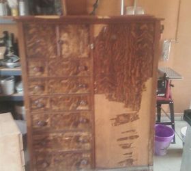 craft room, craft rooms, I purchased this armoire for 15 I had to scrape the chipped veneer off