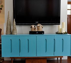 mid century modern buffet repurposed as a t v cabinet, painted furniture, repurposing upcycling, After