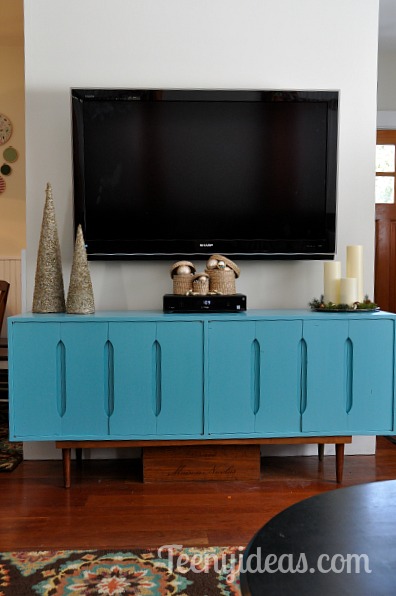 mid century modern buffet repurposed as a t v cabinet, painted furniture, repurposing upcycling, After