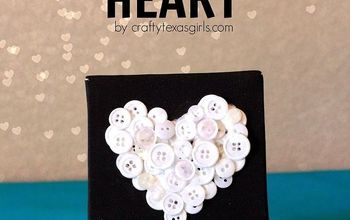 Arte con botones en forma de corazón