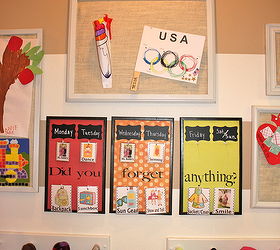 kids art gallery command center, cleaning tips, home decor, organizing, The frames serve as a place to display their masterpieces as well as any reminders for school etc