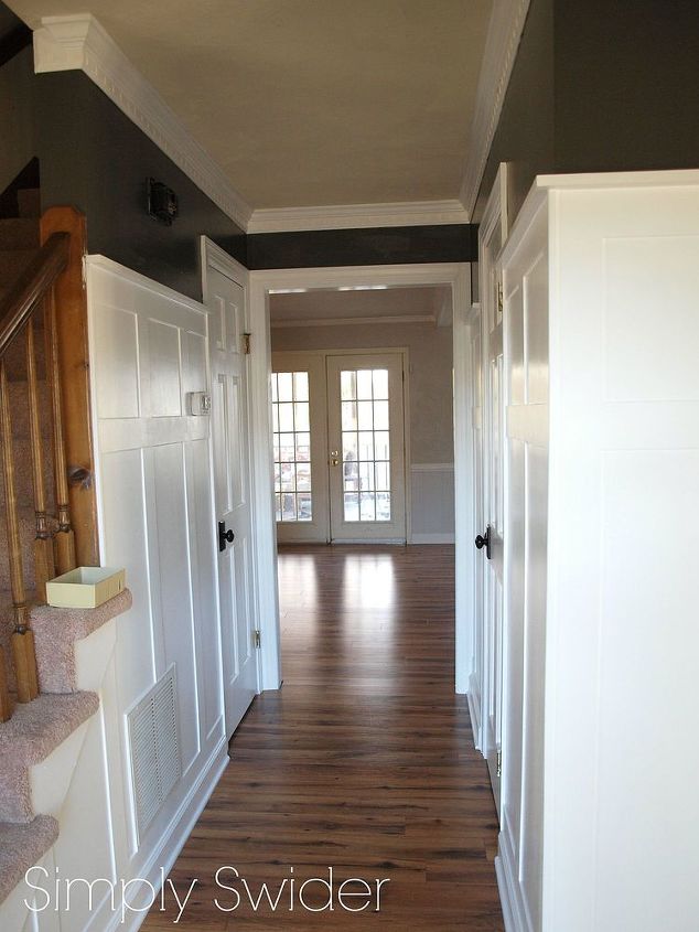 add architectural interest with a painted door, doors, home decor, painting, Before the doors were shabby looking and made no impact from the foyer