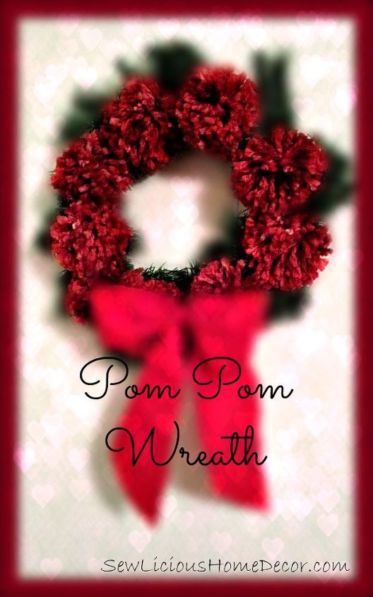 pom pom wreath tutorial, crafts, seasonal holiday decor, wreaths, Valentine Pom Pom Wreath Tutorial