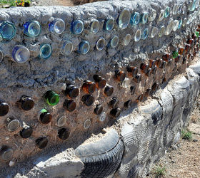 earthship visit, home decor, repurposing upcycling, wall showing construction methods