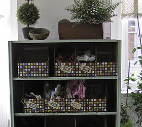 cubby bins out of mailing boxes, crafts, storage ideas