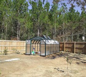 our garden, gardening, landscape, outdoor living, My husband and I put this greenhouse together ever tried that fortunately we re not divorced LOL