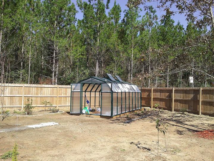 our garden, gardening, landscape, outdoor living, My husband and I put this greenhouse together ever tried that fortunately we re not divorced LOL
