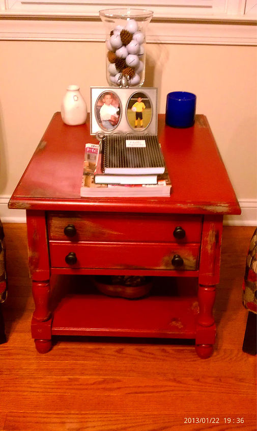 end table upcycle, painted furniture