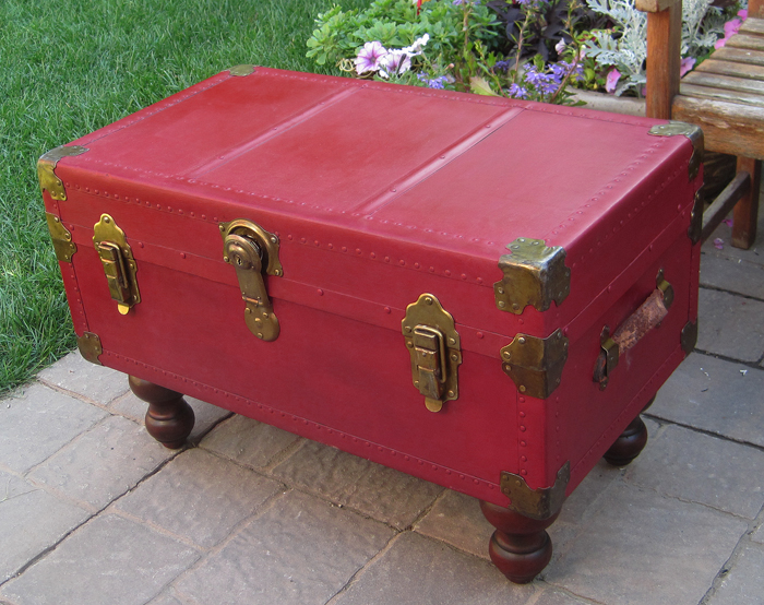 antique trunk coffee table with annie sloan chalk paint