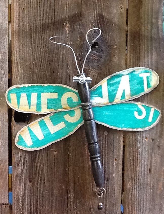 dragonflies made using re purposed materials, home decor, repurposing upcycling