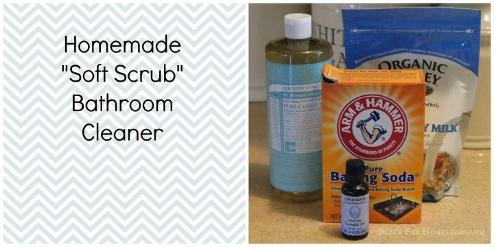 home made bathroom cleaner, cleaning tips, Recipe for homemade soft scrub bathroom cleanser
