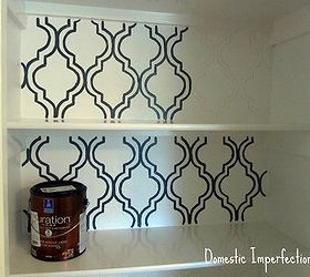 stenciled and organized pantry, closet, painting, Stenciling by hand Never again