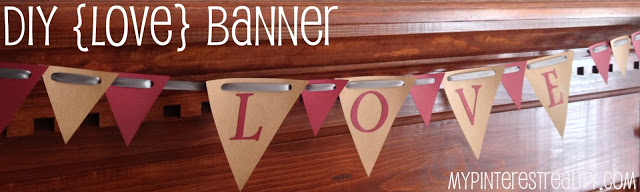 diy love banner, crafts