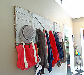 barn door turned coat rack, cleaning tips, doors, repurposing upcycling