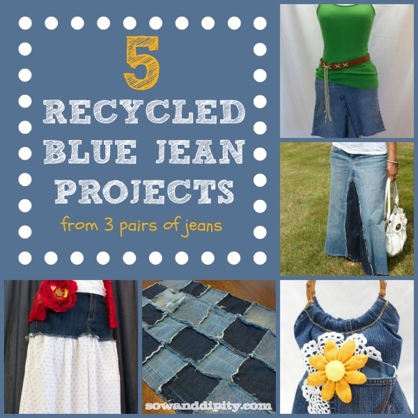 5 recycled blue jean projects, crafts, repurposing upcycling, Recycle those old jeans into wearable useable objects