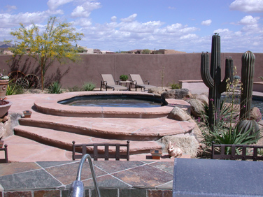 architectural details, landscape, outdoor living, pool designs, spas, This is a very New Mexico look