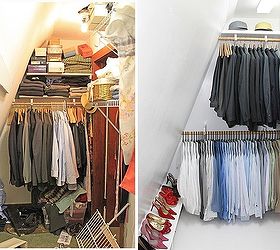 updating your closet, cleaning tips, closet, Before and After left side