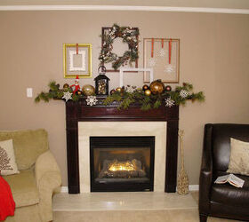 my holiday home tour, seasonal holiday d cor, My mantel cost me a total of 1 to put together