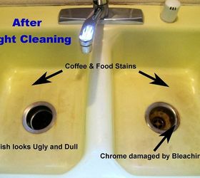 removing stains on brown kitchen sink