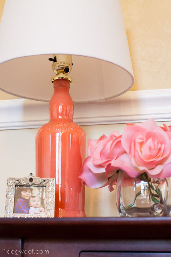 diy painted bottle lamp, crafts, home decor, lighting, repurposing upcycling
