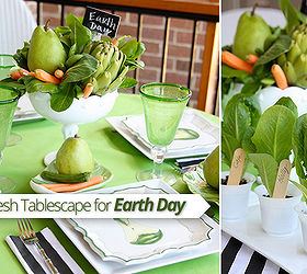 fresh tablescape for earth day, seasonal holiday decor