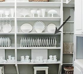 simple plate rack, painting, shelving ideas, Here s the plate rack in the butler s pantry Doesn t it look built in