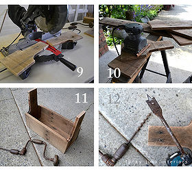 make a drill handled toolbox, gardening, repurposing upcycling, Wish to give it a try Here s a sample of the how to on the blog at http www funkyjunkinteriors net 2011 05 junk style one board tool box build html