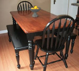 refinishing my dining room table, painted furniture, AFTER