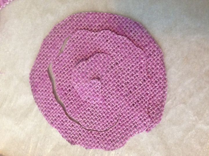 burlap spiral flowers easter egg topiary, crafts, decoupage, easter decorations, seasonal holiday decor