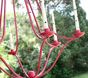 audrey hepburn inspired outdoor chandelier makeover, outdoor living, porches, repurposing upcycling