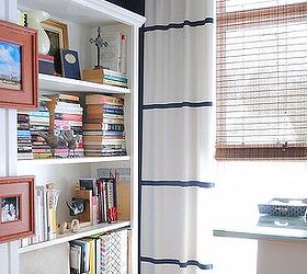 how to hem no sew and add stripes to curtains using paint, crafts, painting, window treatments, windows