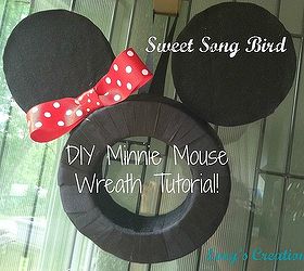 minnie mouse wreath tutorial, crafts, wreaths, DIY Minnie Mouse Wreath Tutorial