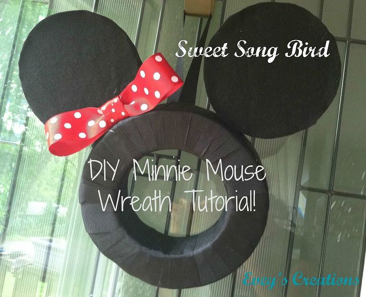 minnie mouse wreath tutorial, crafts, wreaths, DIY Minnie Mouse Wreath Tutorial