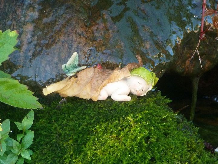 leaf fairy baby, outdoor living, ponds water features