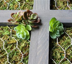 faux succulent garden springfever, flowers, gardening, succulents, Cut moss to fit in frames Then cut chicken wire to fit in frame and glue succulents on frame