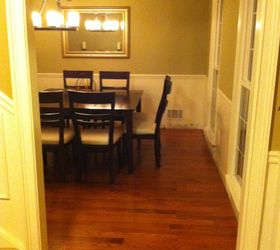 my fiance a huge diy er and i replaced the carpet with real hardwood floors this, flooring, hardwood floors, living room ideas, Finished Dining Room
