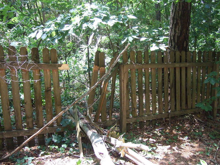 a branch fell and took out a section of my wood fence i need an estimate to repair, decks, fences, outdoor living, Section for repair