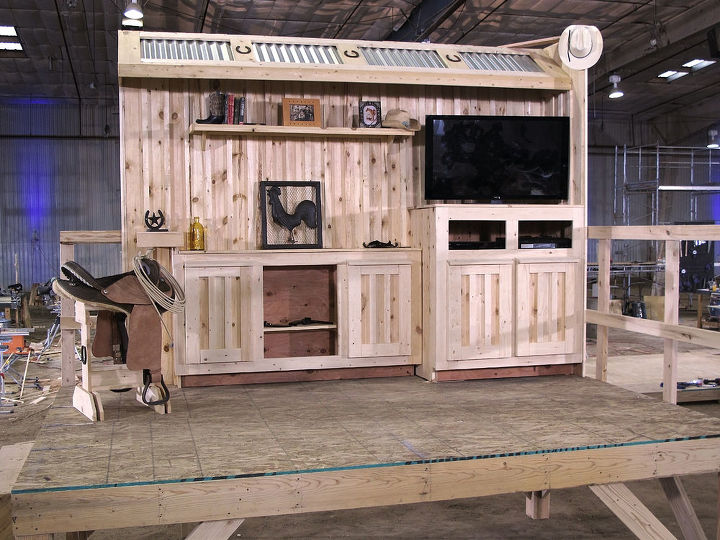 design build entertainment center in 12 hours, woodworking projects