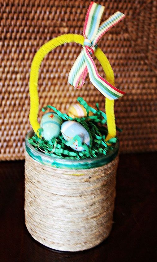 love2repurpose treat basket favors for granddaughter s easter party, crafts, Remove lid to find favors