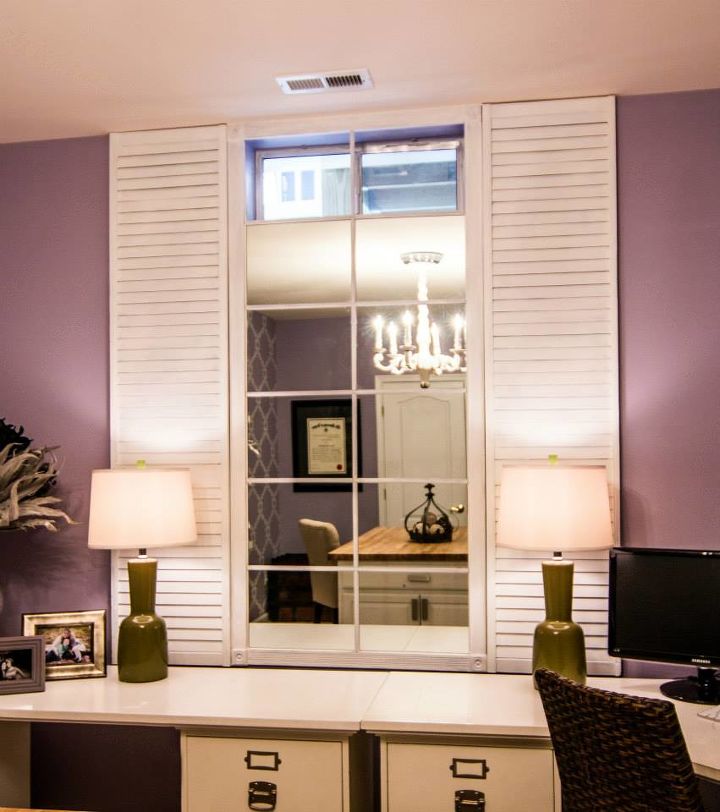 uma obsesso pela cor da palmilha dusty purple, Ideia inteligente de janela em um escrit rio em casa roxo por B em Home Staging Design LLC