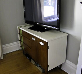mid century console to tv stand, home decor, kitchen cabinets, painted furniture, repurposing upcycling