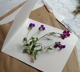 diy tutorial microwave flower pressing, 2 Prepare your flowers and fold them into some absorbent paper