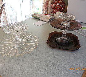 q new creations of cd disc spinners and tiers, crafts, hers on the left mine on the right