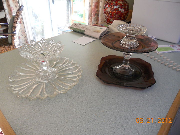 q new creations of cd disc spinners and tiers, crafts, hers on the left mine on the right