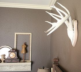 diy blingy antlers, bedroom ideas, crafts, home decor, repurposing upcycling
