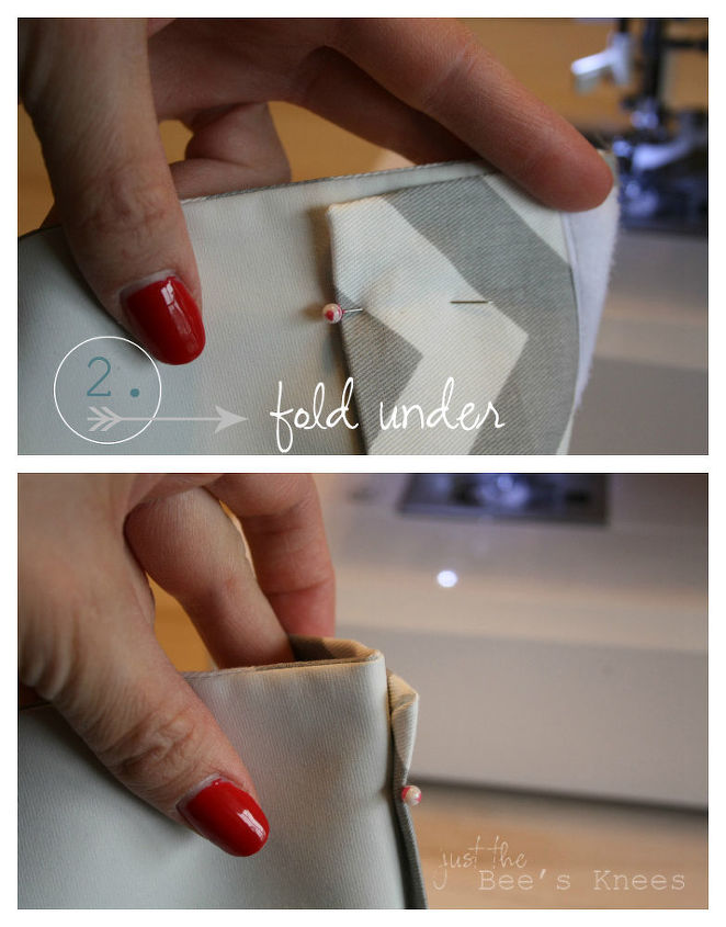 how to create a professional looking hem for your window treatments, crafts, reupholster, window treatments, Step 2 Fold under