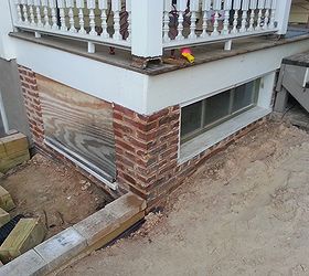 repointing brick a porch foundation repair, concrete masonry, curb appeal, home maintenance repairs, how to, I did around 4 5 courses at a time using a simple brush finish I ended with a quick strike being conscious of straight lines of the tuck pointer