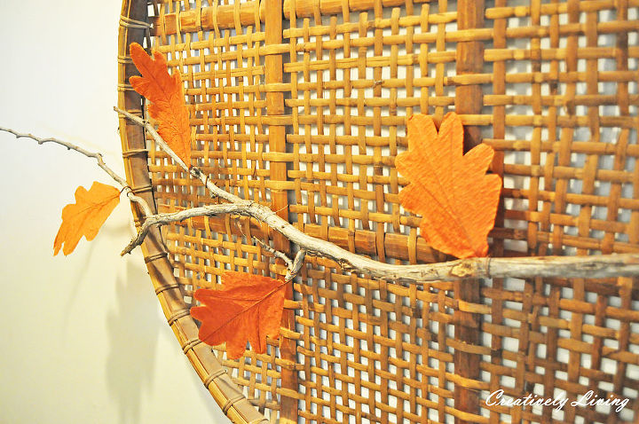 dollar store leaf branch, crafts, seasonal holiday decor